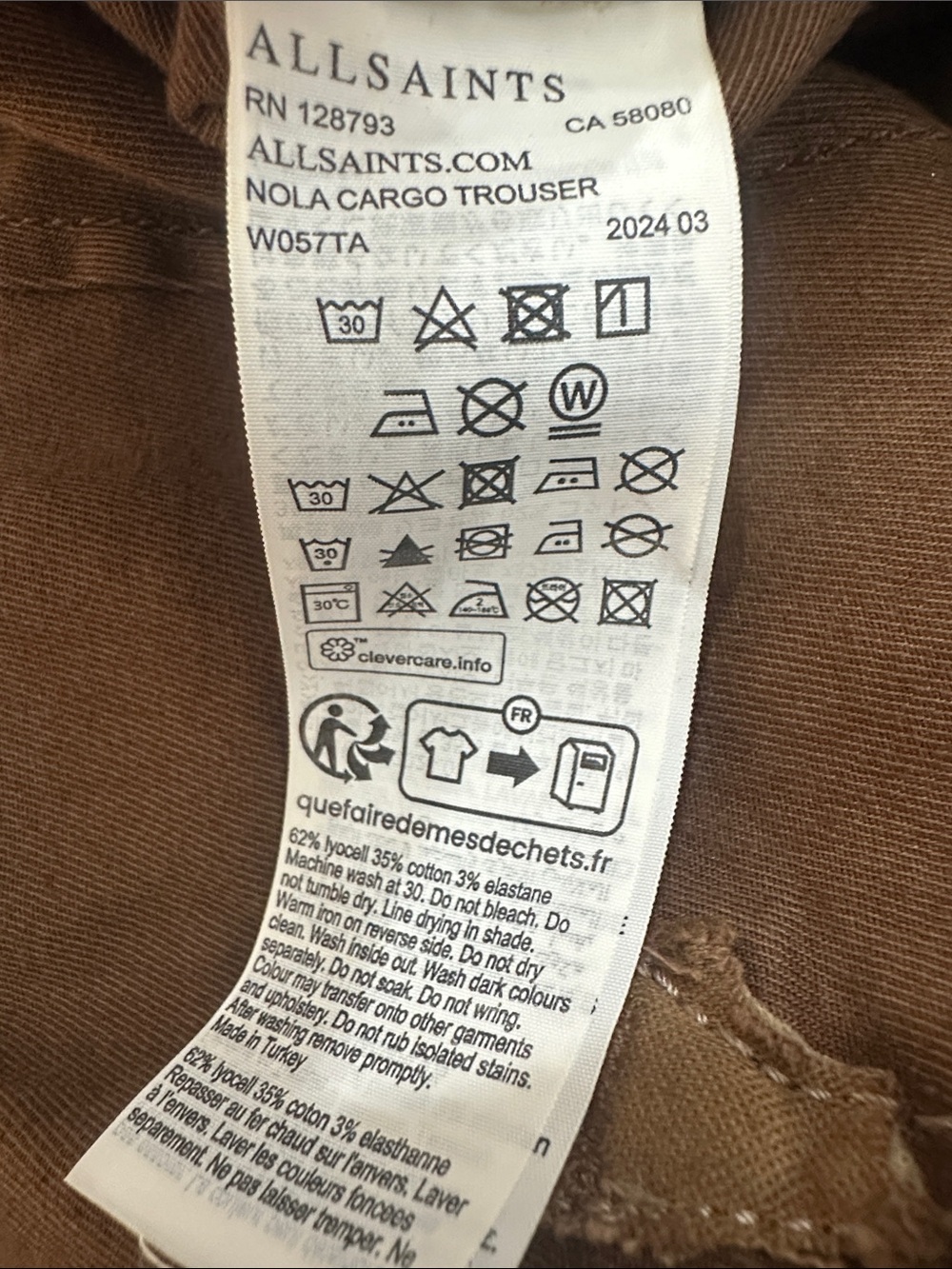 AllSaints Nola Twill Cargo Trouser Joggers New! - Picture 10 of 10